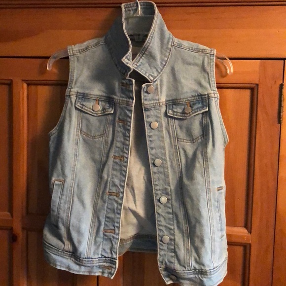 womens denim vest target